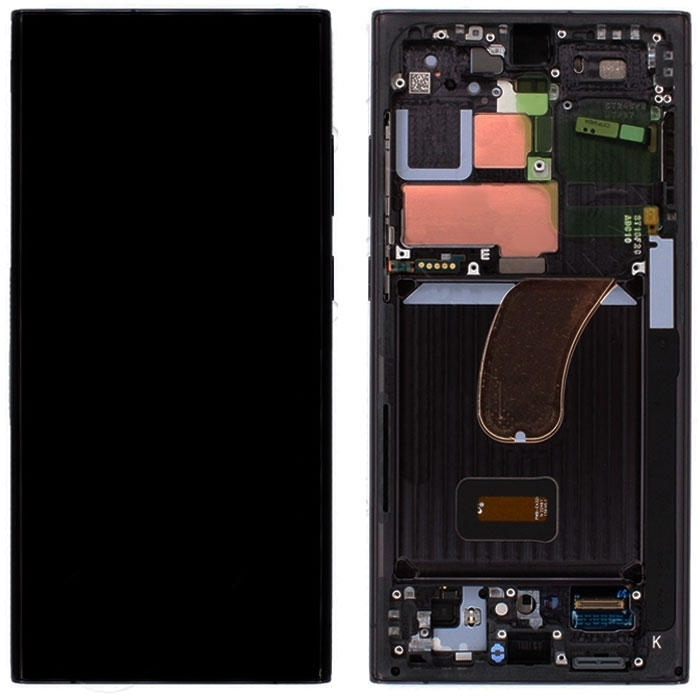 OEM Οθόνη Soft OLED για Sasmung S23 Ultra S918B Black με Frame