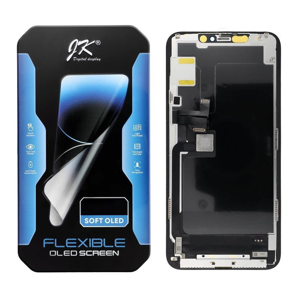 JK Οθόνη Soft OLED και Digitizer Οθόνη και Μηχανισμός Αφής για iPhone 11 Pro Max Black